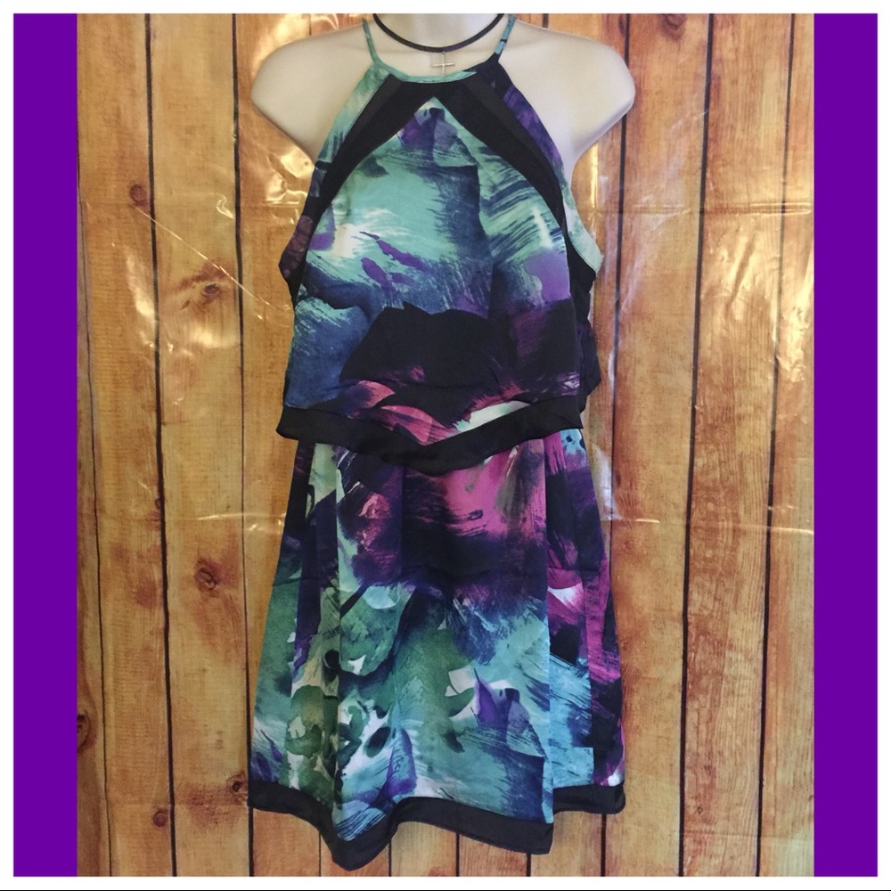 4 for $30 💜CLIO💚 Multicolored Halter Dress